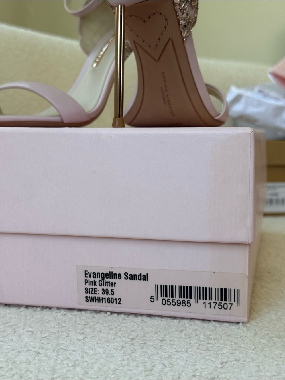Sophia Webster Blush Pink Crystal Wing Embellished Heels - Picture 9 of 12